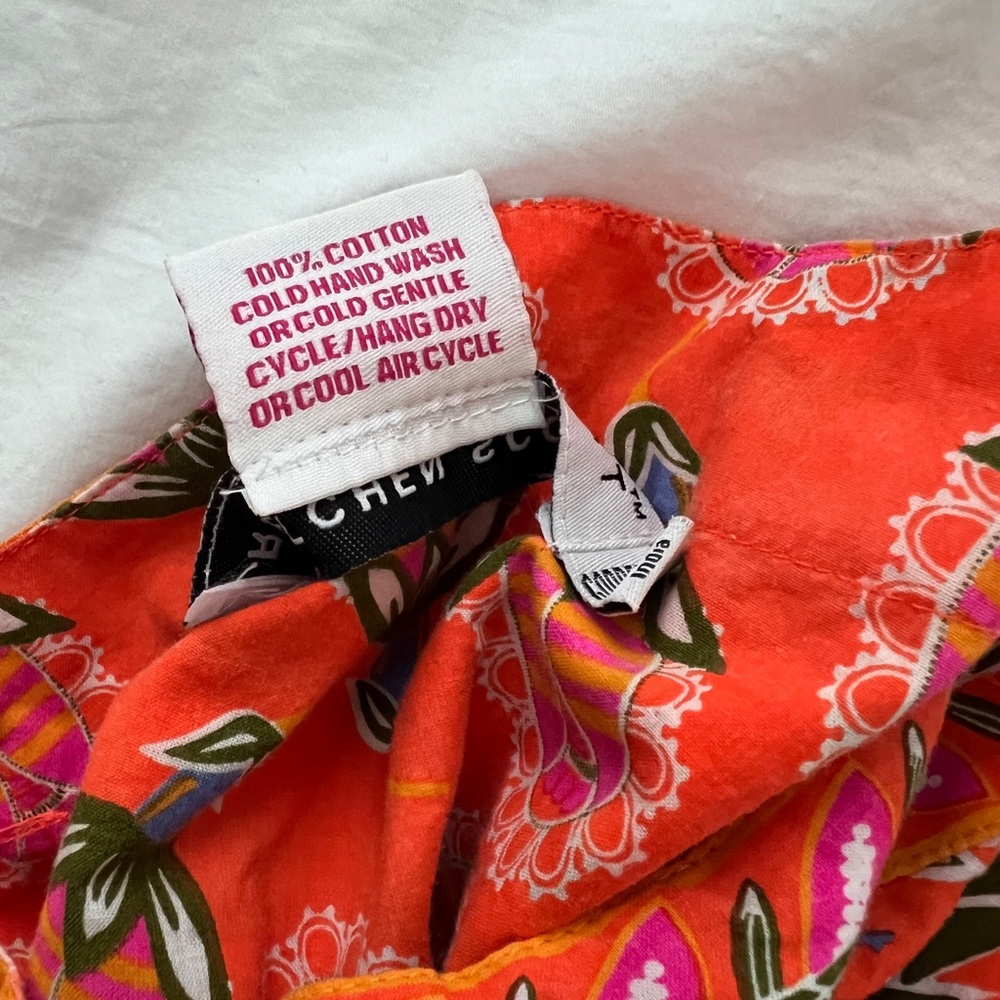 Gretchen Scott Designs Orange Floral V-Neck Tunic - Picture 9 of 9